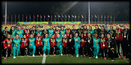 Rio 2016 Womens Rugby 7s Medallists